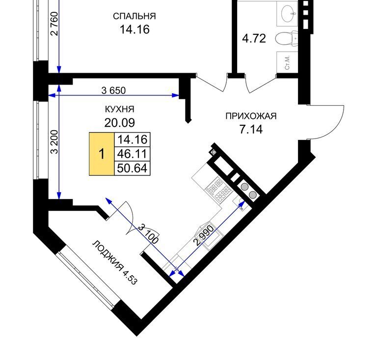 квартира р-н Гурьевский г Гурьевск ЖК «Включи» фото 1