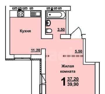 квартира г Саратов р-н Ленинский пр-кт Строителей 38б фото 9