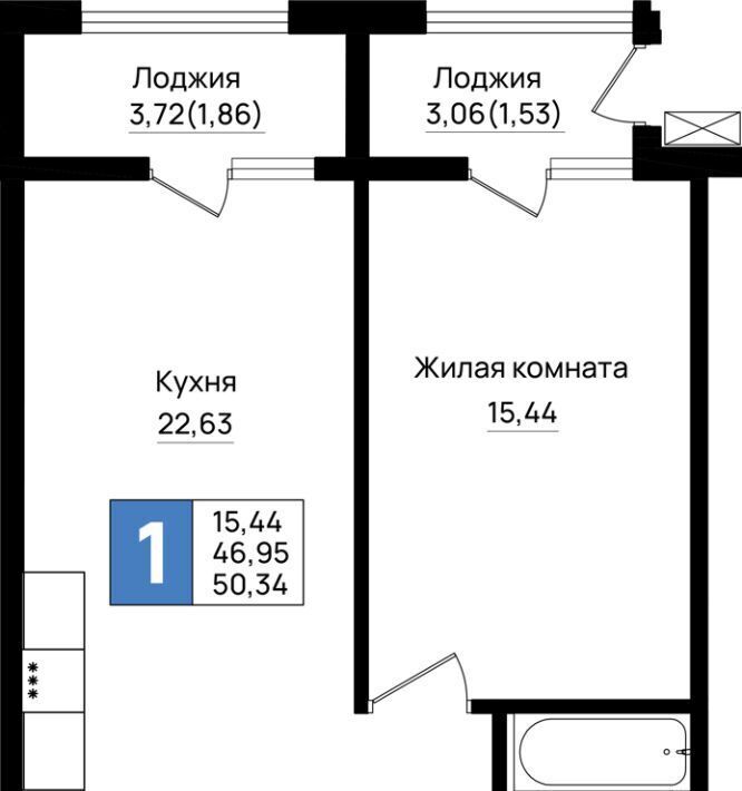 квартира г Новороссийск р-н Южный микрорайон 5-я Бригада фото 1