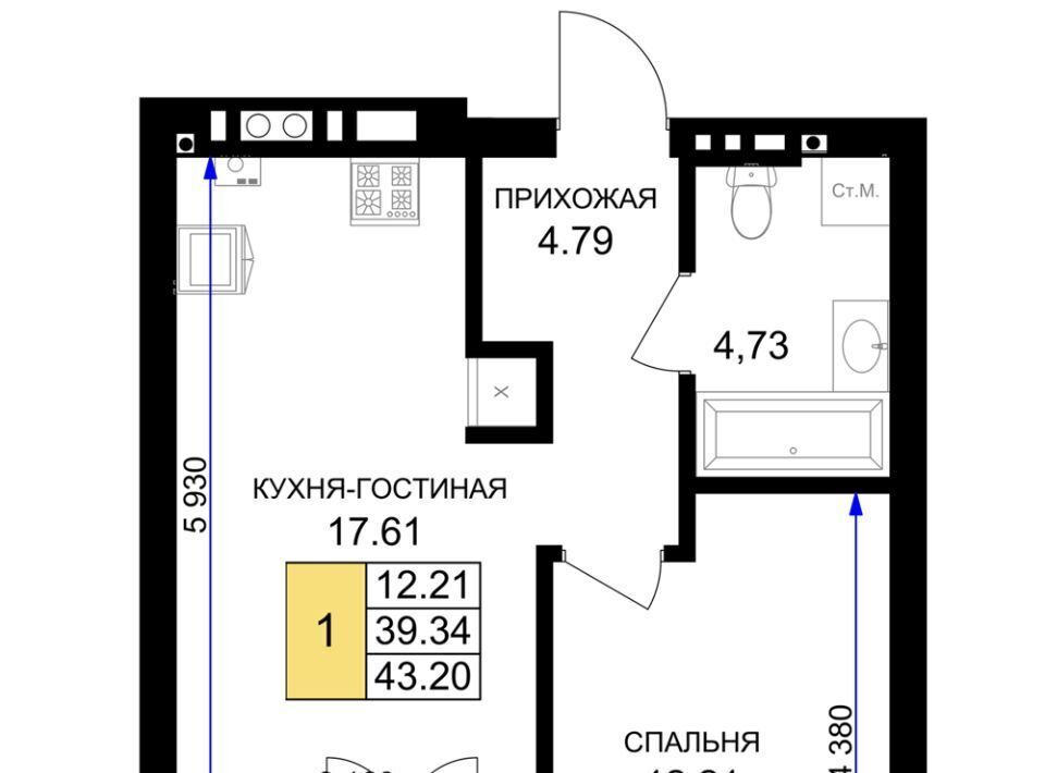 квартира р-н Гурьевский г Гурьевск ЖК «Включи» фото 1