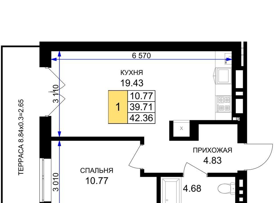 квартира р-н Гурьевский г Гурьевск ЖК «Включи» фото 1