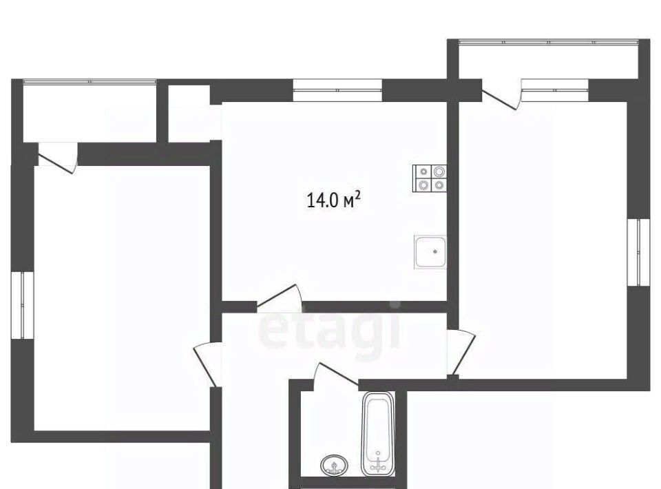 квартира г Чита р-н Центральный ул Фрунзе 12 фото 2