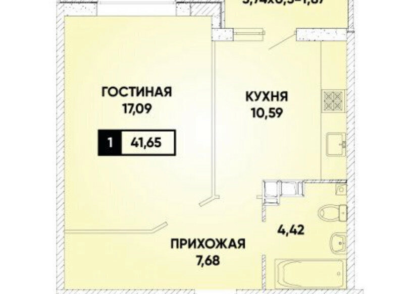 квартира г Краснодар р-н Прикубанский мкр им Петра Метальникова ул Тополиная 40/1 фото 6