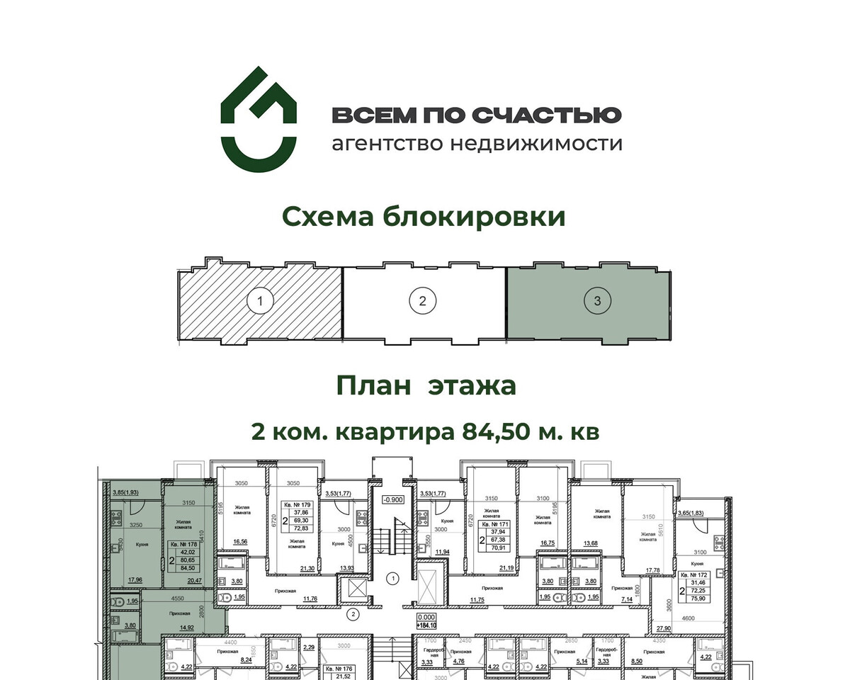 квартира г Курск р-н Железнодорожный ул Усадебная 2а/3 ЖК "ПОЛЕТ" фото 9