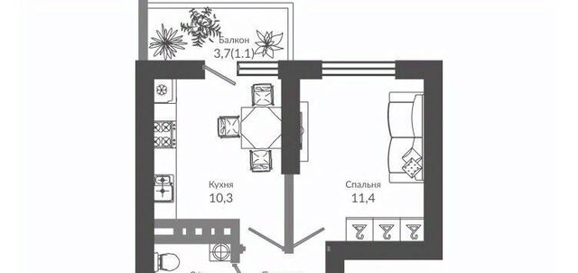 квартира р-н Адлерский ул Искры 66/9к 2 фото