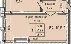 квартира г Нальчик ЖК «Театральный» улица Героя России Т. М. Тамазова, 3 фото 17