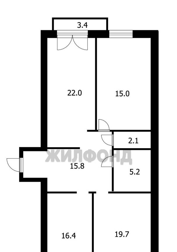 квартира г Томск р-н Кировский ул Советская 90 фото 19