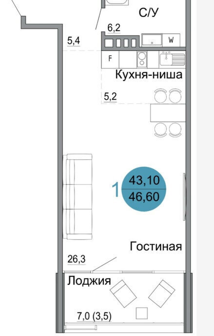 квартира г Керчь жилой комплекс Белый город фото 1