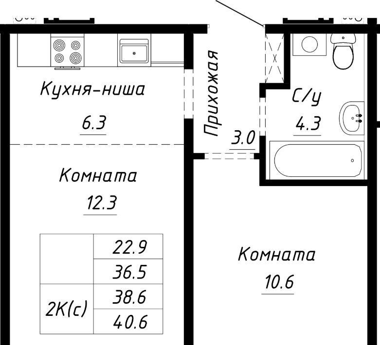 квартира г Барнаул р-н Индустриальный ул Анатолия Мельникова 1 ЖК "Спектр" фото 1
