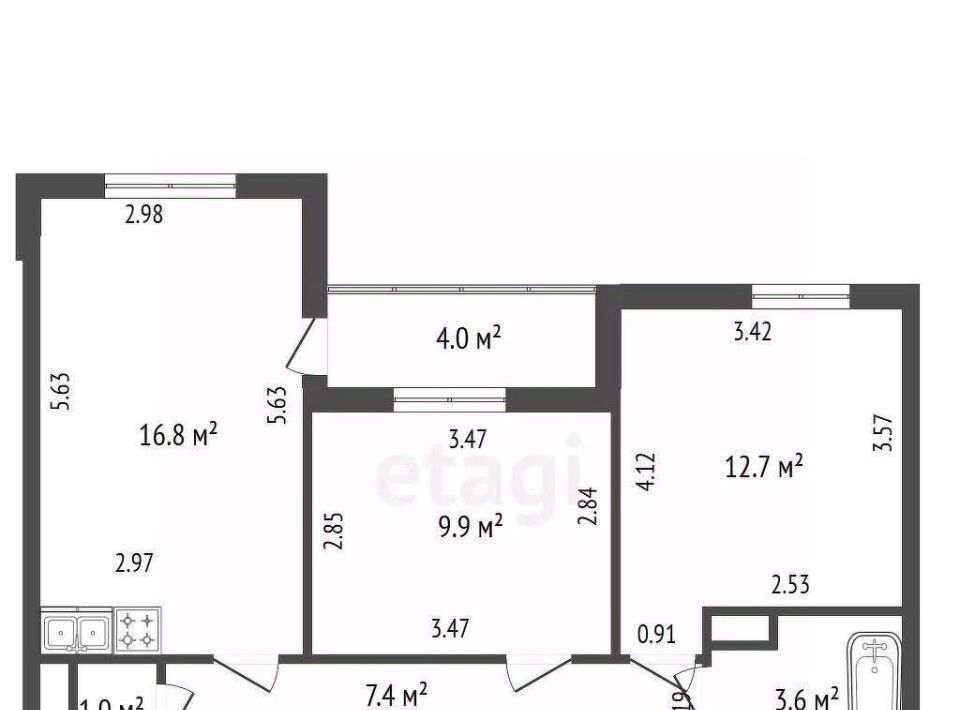 квартира г Санкт-Петербург метро Московская ул Орбитальная 5 фото 13