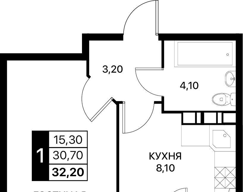 квартира г Ростов-на-Дону р-н Первомайский Смартполет жилой комплекс фото 1