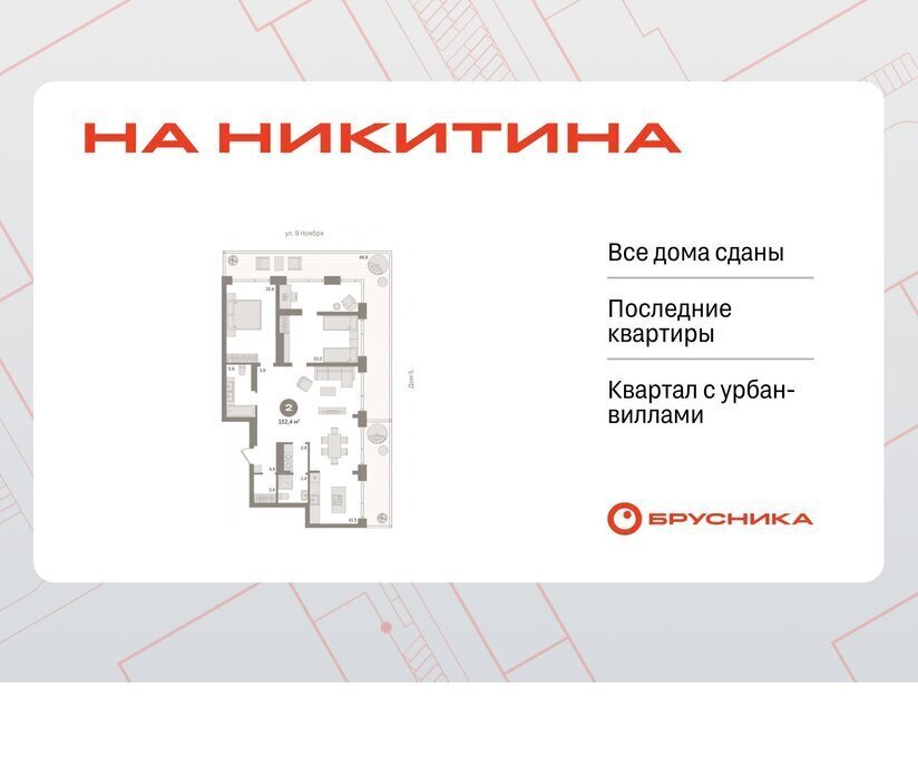 квартира г Новосибирск р-н Октябрьский Речной вокзал ул Декабристов 107к/1 квартал «На Никитина» фото 1