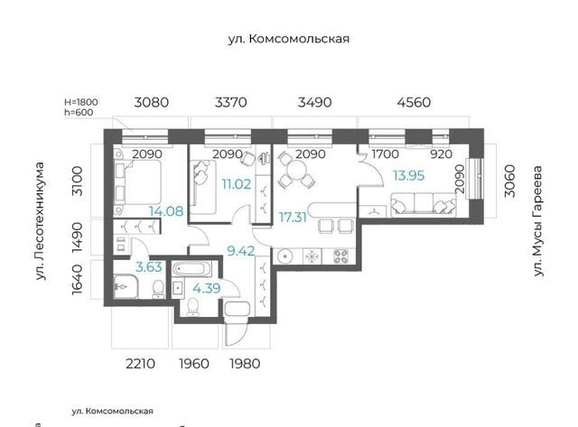 р-н Октябрьский микрорайон Глумилино-2 8-е Небо жилой комплекс фото