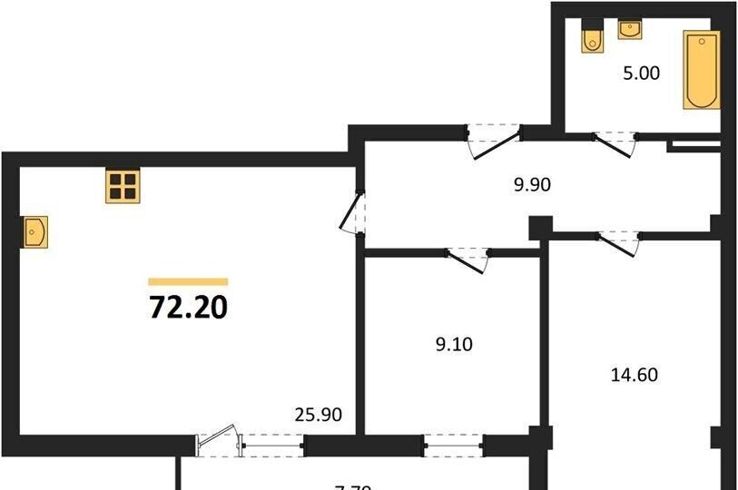 квартира г Феодосия ш Симферопольское 48 ЖК «Утесов» фото 2
