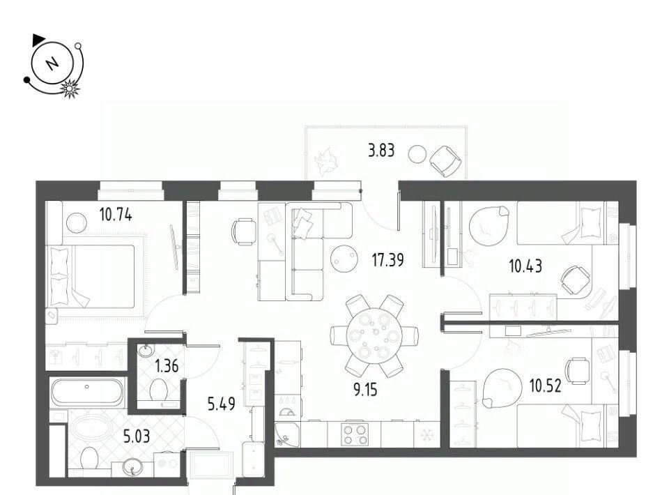 квартира г Екатеринбург Уральская ул Таватуйская 14а/2 фото 1