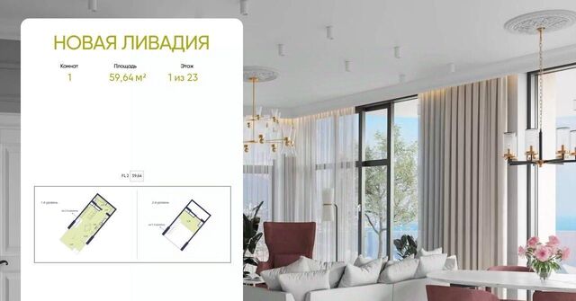 квартира пгт Виноградное ЖК «Новая Ливадия» фото