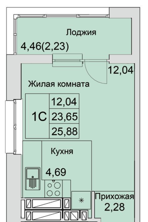квартира г Батайск ЖК «Булгаков» фото 1