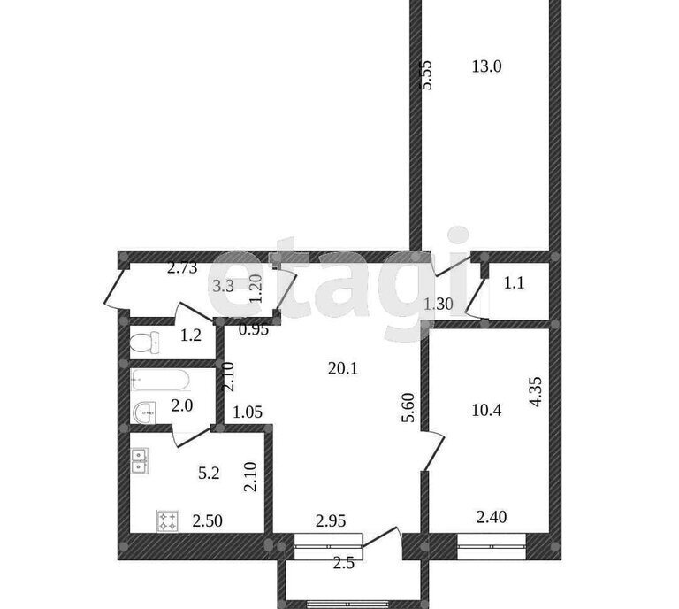 квартира г Комсомольск-на-Амуре ул Комсомольская 35 фото 1