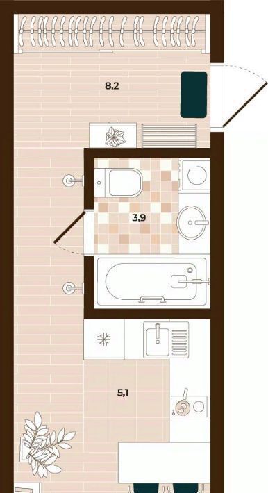 квартира г Тула р-н Центральный ул Академика Насоновой 3 фото 1