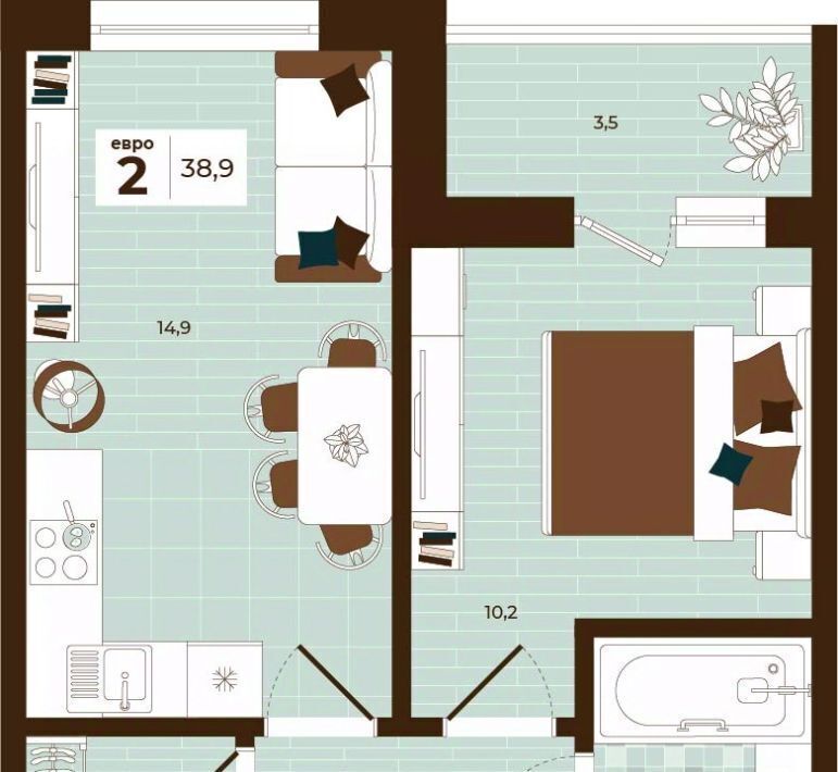 квартира г Тула р-н Центральный ул Академика Насоновой 3 фото 1