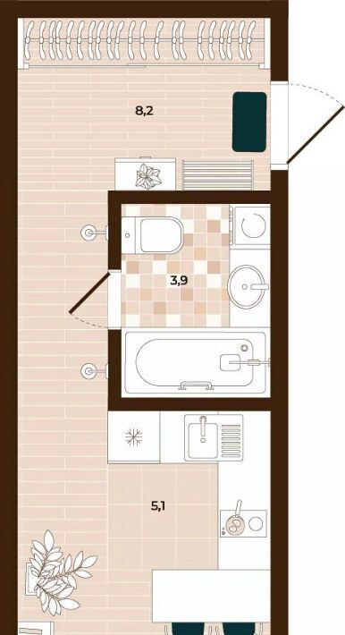 квартира г Тула р-н Центральный ул Академика Насоновой 3 фото 1