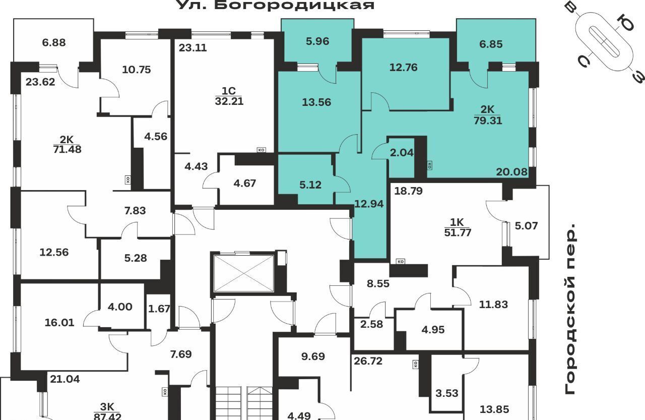 квартира г Тула р-н Центральный ул Богородицкая 8в фото 2