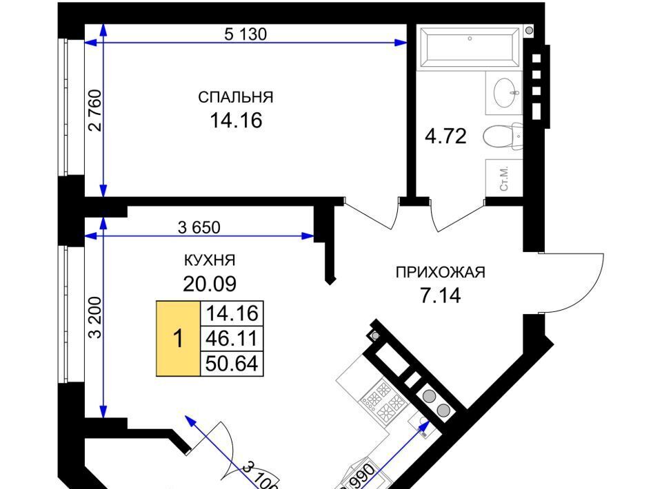 квартира р-н Гурьевский г Гурьевск ЖК «Включи» фото 1