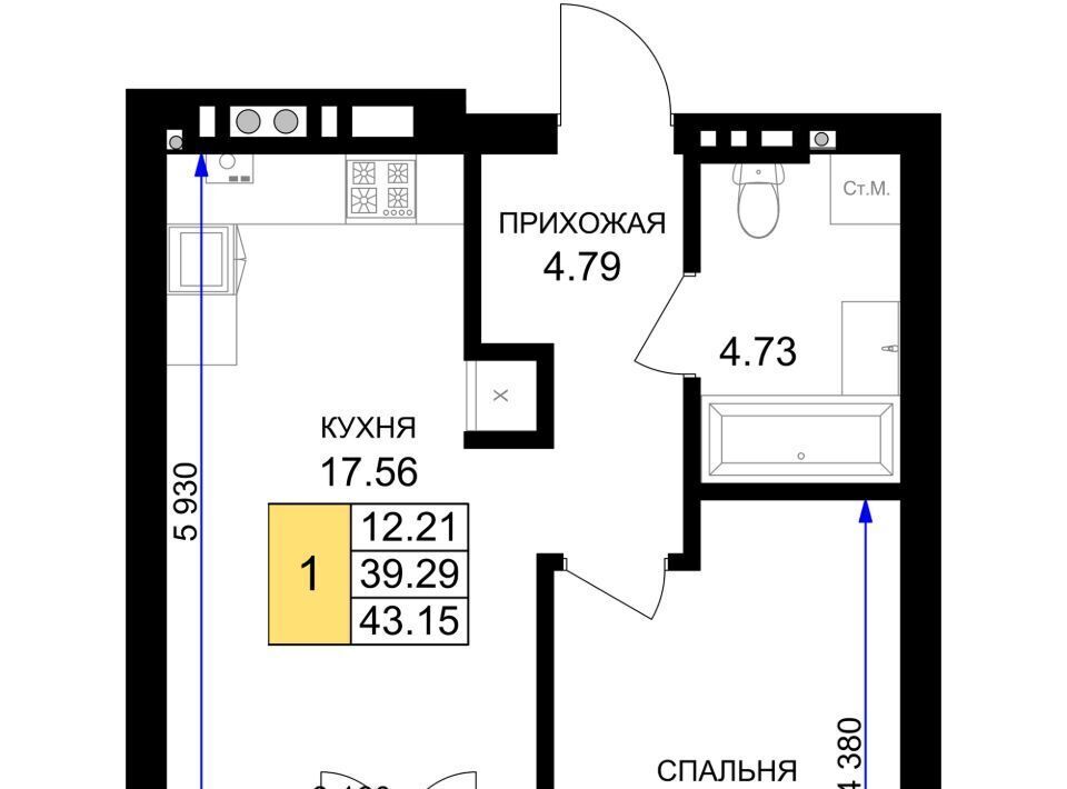 квартира р-н Гурьевский г Гурьевск ЖК «Включи» фото 1