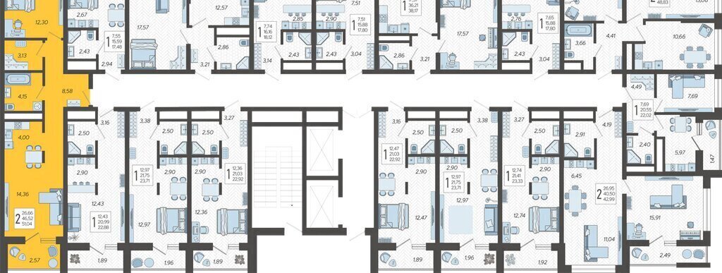 квартира г Сочи микрорайон Бытха Ясногорская улица, 16/2к 8 фото 2
