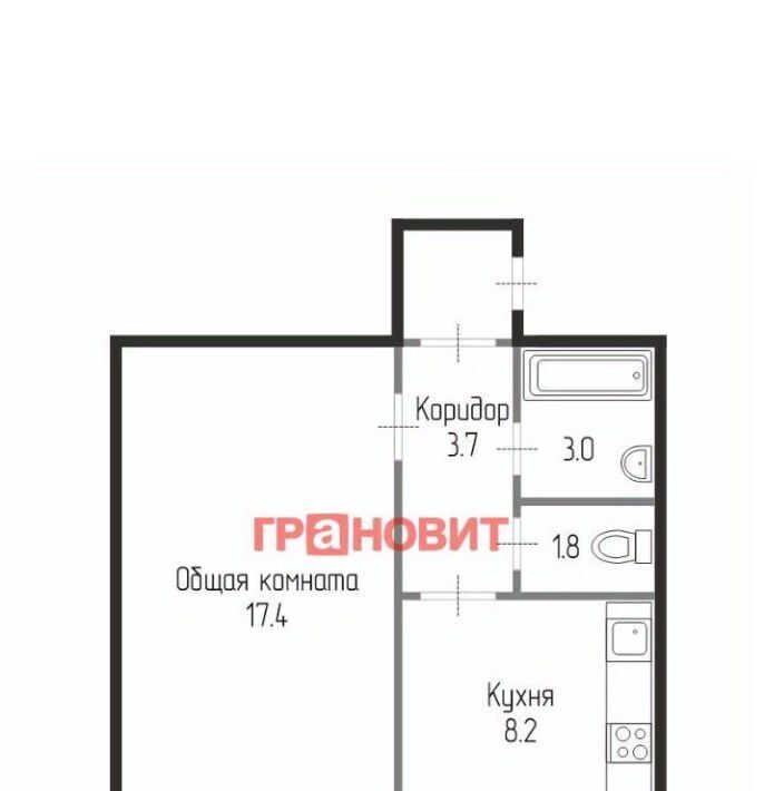 квартира г Новосибирск Студенческая ул Александра Чистякова 22/1 фото 2