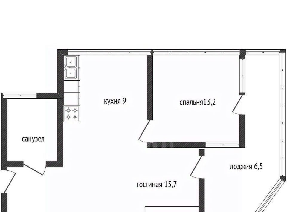 квартира г Краснодар р-н Прикубанский мкр Любимово 11/1 фото 2