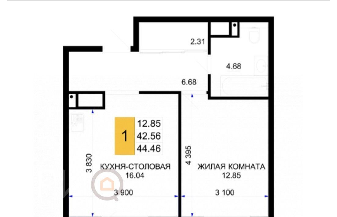 квартира г Краснодар р-н Прикубанский 2-я площадка ул Ветеранов 85 фото 1