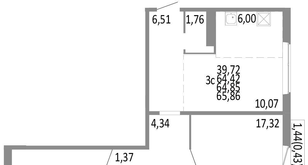 квартира г Челябинск р-н Советский ул Блюхера 125б фото 1