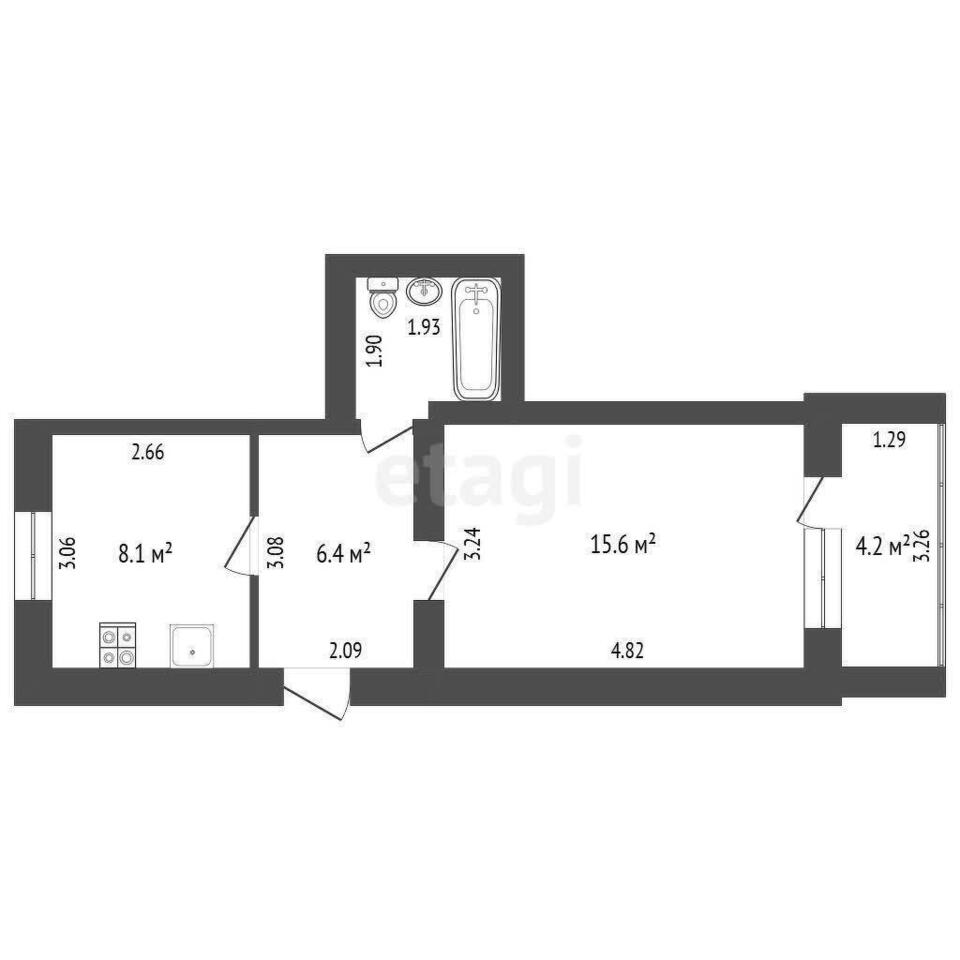 квартира г Пенза 2-Y Okruzhnoy Proyezd, 3, Penza, Penzenskaya oblast, Russia, 440031 фото 1