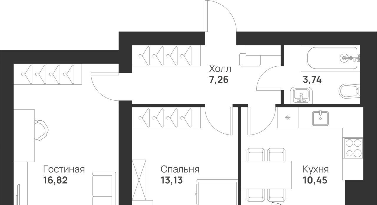 квартира г Тула р-н Привокзальный микрорайон Новая Тула ЖК «Новая Тула» фото 1