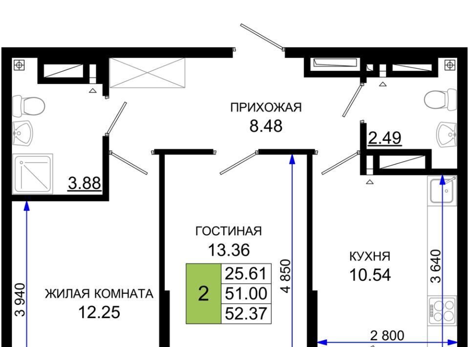 квартира г Ростов-на-Дону р-н Октябрьский пер Нефтекачка ЖК «Октябрь Парк» фото 1