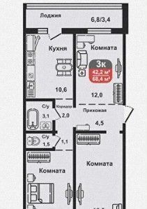 квартира г Курган Северный ул Дзержинского 22 фото 4