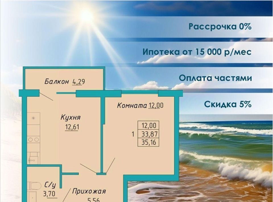 квартира г Судак Бирюзовый квартал жилой комплекс фото 1