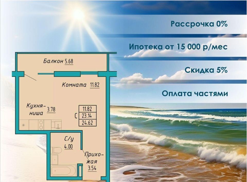 квартира г Судак Бирюзовый квартал жилой комплекс фото 1