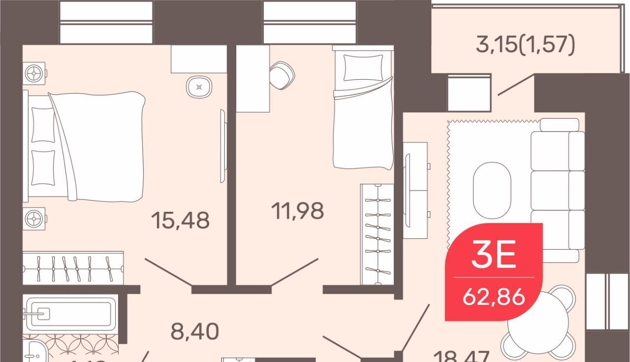 квартира г Чита р-н Железнодорожный мкр Романовский 32 фото 1