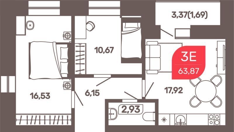 квартира г Чита р-н Железнодорожный мкр Романовский 31 фото 1