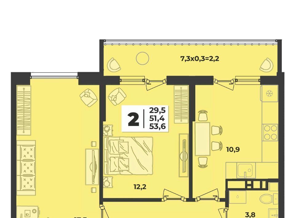 квартира г Краснодар р-н Прикубанский ул им. генерала Корнилова 1к/4 фото 1