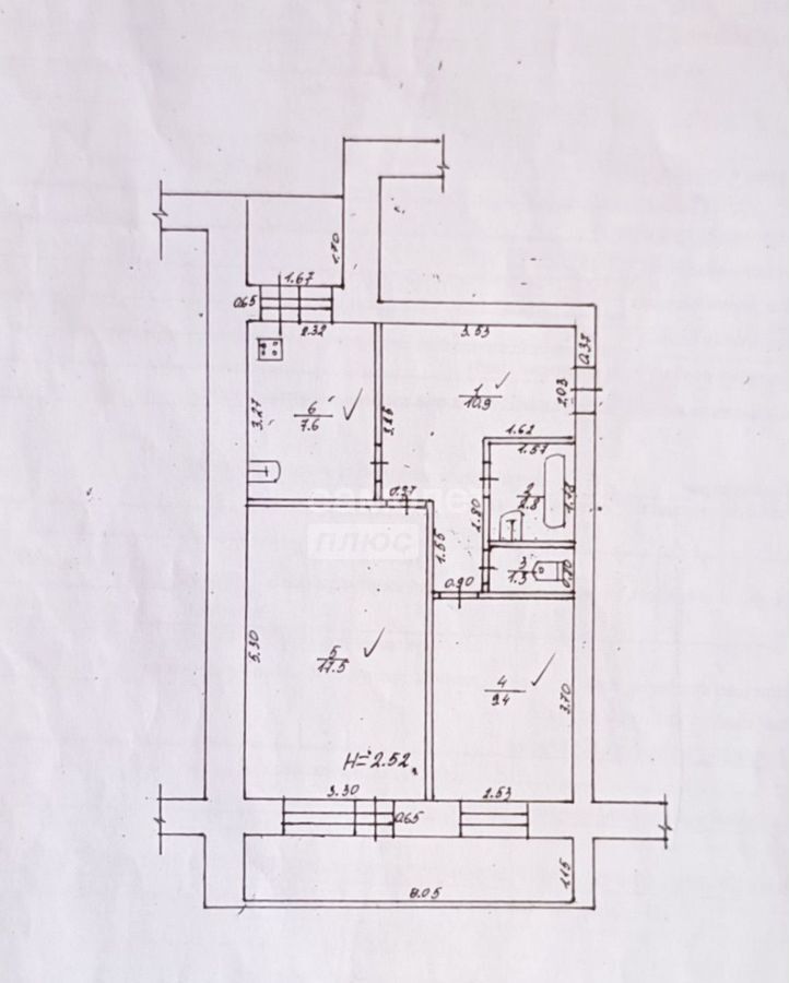квартира г Бузулук 3-й мкр-н, 11А фото 14