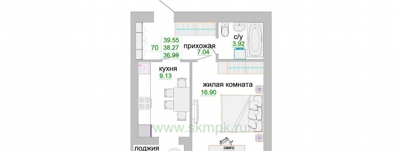 квартира р-н Зеленоградский г Зеленоградск ул Тургенева 16а корп. 2 фото 7