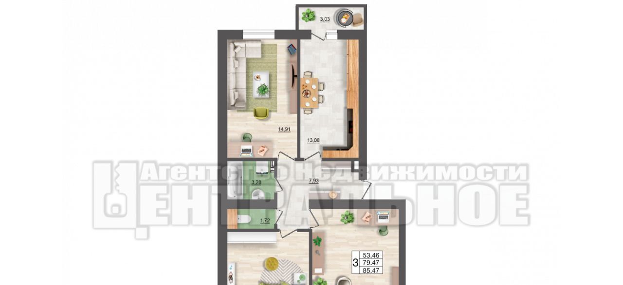 квартира г Смоленск р-н Ленинский ш Краснинское 26а фото 2