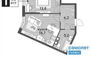 квартира г Краснодар ул им. Марины Цветаевой 7к/2 ЖК "Догма Парк" фото 1