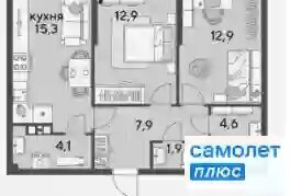квартира г Краснодар ул им. Марины Цветаевой 7к/2 ЖК "Догма Парк" фото 1