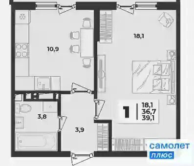 квартира г Краснодар ул им. генерала Корнилова 1к/1 фото 1