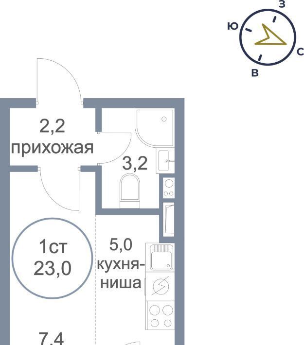 квартира г Сургут пос Гидростроитель Голд Фиш жилой комплекс фото 1