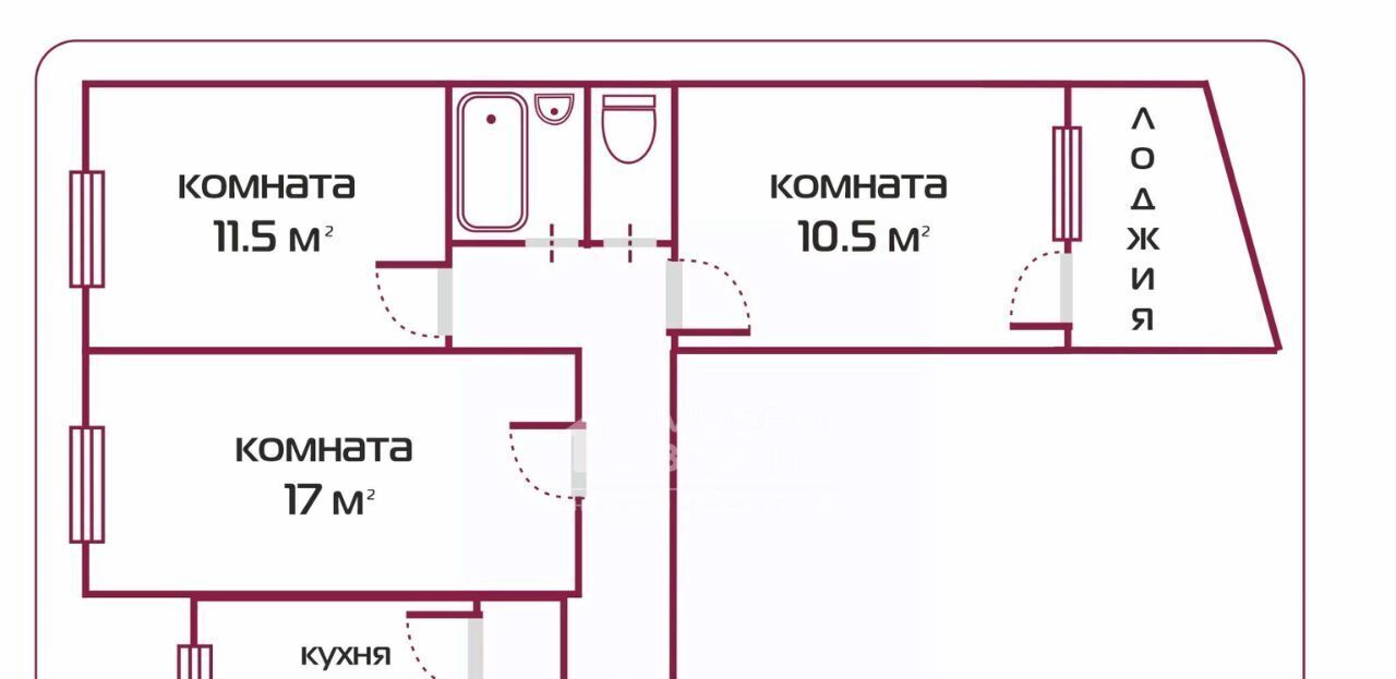 квартира г Омск р-н Ленинский ул Молодова 20 микрорайон «Московка-2» фото 2